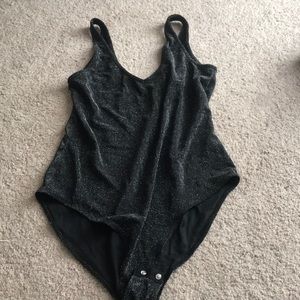 Sparkly black bodysuit